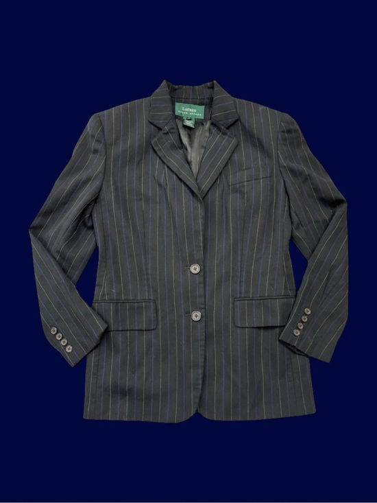 Ralph Lauren Jackets & Blazers - Vintage 90s Ralph Lauren Pinstripe Wool Blazer 4 Preppy Old Money Equestrian